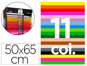Cartulina Guarro 50X65 cm Contenido d 25 Hojas X 11 Colores 185 Gr