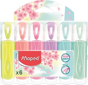 Blister 6 Marcadores Maped Classic Colores Pastel Surtidos