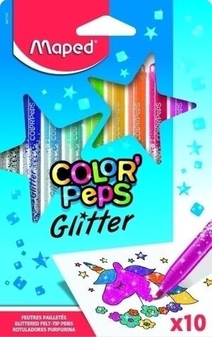 Rotuladores Maped Color Peps Glitter 10 ud