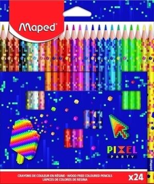 Lapices de Colores Maped Pixel Party Estuche de 24
