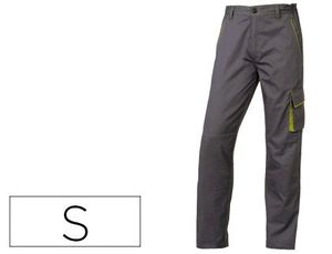 Pantalon de Trabajo Deltaplus Cintura Ajustable 5 Bolsillos Color Gris Verde Talla S