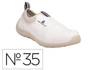 Zapatos de Seguridad Deltaplus Microfibra Pu Suela Pu Mono-Densidad Color Blanco Talla 35