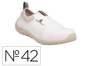Zapatos de Seguridad Deltaplus Microfibra Pu Suela Pu Mono-Densidad Color Blanco Talla 42