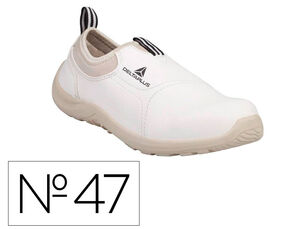 Zapatos de Seguridad Deltaplus Microfibra Pu Suela Pu Mono-Densidad Color Blanco Talla 47