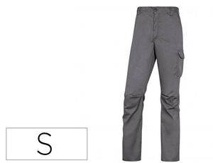 Pantalon de Trabajo Deltaplus Cintura Elastica 5 Bolsillos Color Gris / Negro Talla S