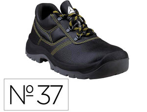 Zapatos de Seguridad Deltaplus Piel Crupon Pigmentada Suela Pu Bi Densidad Color Negro Talla 37