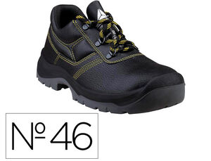 Zapatos de Seguridad Deltaplus Piel Crupon Pigmentada Suela Pu Bi Densidad Color Negro Talla 46