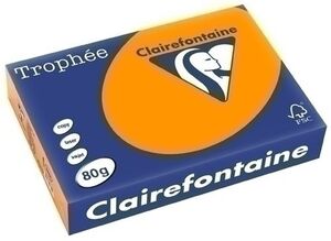 Papel A4 Clairefontaine Trophee 80 Gr Naranja Vivo Paquete 500 Hj