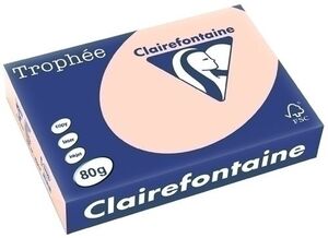 Papel A4 Clairefontaine Trophee 80 Gr Pastel Salmon Paquete 500 Hj