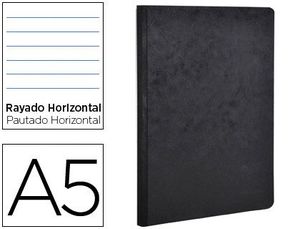 Cuaderno Cosido Age-Bag Cartulina Rayado Horizontal Negro 148X210 mm 96 Hj