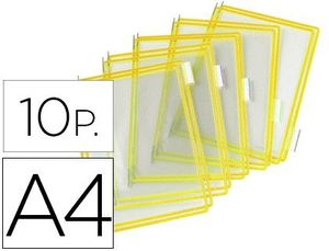 Funda para Portacatalogo Tarifold Din A4 Color Amarillo Pack de 10 Unidades