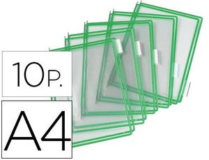 Funda para Portacatalogo Tarifold Din A4 Color Verde Pack de 10 Unidades