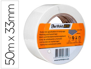 Cinta Adhesiva Tarifold para Marcaje y Señalizacion de Suelo 33 Mt X 50 mm Color Blanco