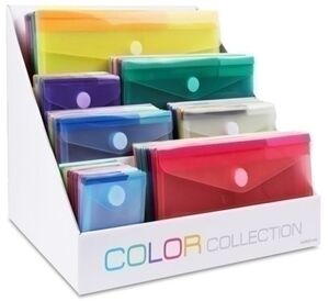 Dosier Sobre Tarifold Color Collection Pp Surtido Expositor de 84 12X A4 12X A5 12X A6 Vertical 24X A6 Horizontal 12X A7 12X Sobre