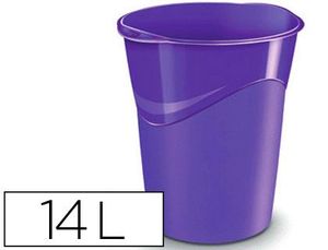 Papelera Plastico Cep Violeta 14 Litros