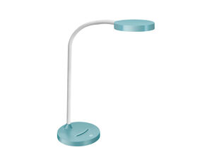 Lampara de Oficina Cep Flex Plastico Led de 4W Brazo Flexible Tactil Color Celeste 160X600 mm
