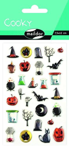 Stickers Halloween Pack 1 Hj 7,5X12 cm