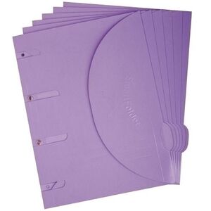 Dosier Sobre Tarifold Smartfolder Carton Velcro A4 4 Taladros Violeta Pack de 6