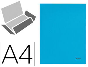 Subcarpeta Leitz Recycle con Tres Solapas Din A4 Carton 100% Reciclable Azul