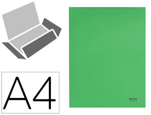 Subcarpeta Leitz Recycle con Tres Solapas Din A4 Carton 100% Reciclable Verde
