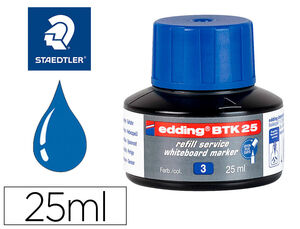 Tinta Rotulador Edding Pizarra Blanca Btk-25 Color Azul Frasco de 25 Ml