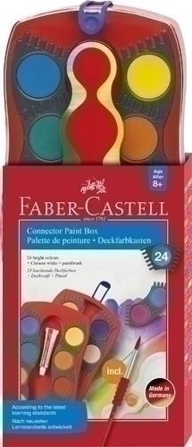 Acuarelas Faber-Castell Connector Estuche de 24 Colores + Blanco