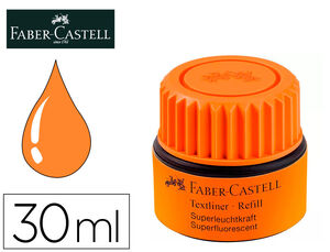 Tintero Faber Castell Textliner 1549 Refill 30 Ml Fluorescente Naranja