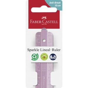 Regla 15 cm Faber-Castell Sparkle Colores Surtidos