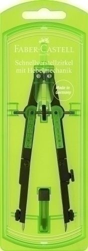 Compas Faber Castell Mecanismo Palanca Verde Neon