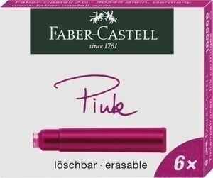 Tinta Estilografica Faber Castell Caja 6 Cartuchos Rosa