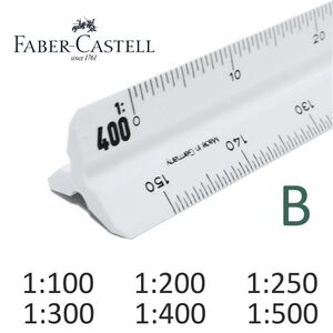 Escalimetro Plastico Faber 153-B 1:100-200-250-300-400-500