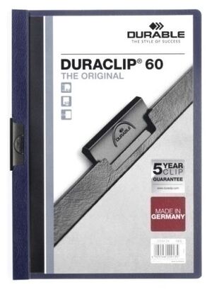 Dosier Clip Duraclip Pvc A4 2209 Pinza Metal 60H Azul Antracita
