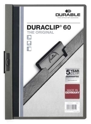 Dosier Clip Duraclip Pvc A4 2209 Pinza Metal 60H Gris Antracita
