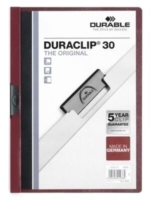 Dosier Clip Duraclip Pvc A4 2200 Pinza Metal 30H Burdeos