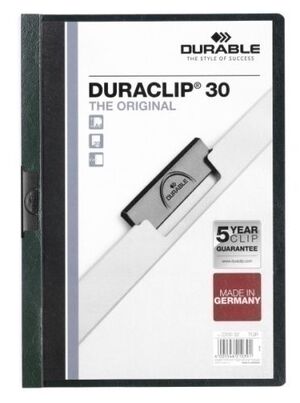 Dosier Clip Duraclip Pvc A4 2200 Pinza Metal 30H Verde Oscuro