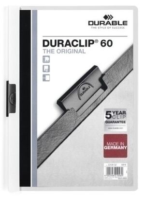 Dosier Clip Duraclip Pvc A4 2209 Pinza Metal 60H Blanco