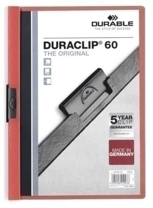 Dosier Clip Duraclip Pvc A4 2209 Pinza Metal 60H Rojo