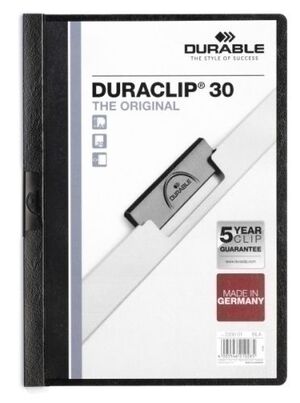 Dosier Clip Duraclip Pvc A4 2200 Pinza Metal 30H Negro