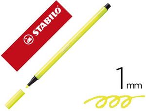 Rotulador Stabilo Acuarelable Pen 68 Amarillo Fluorescente