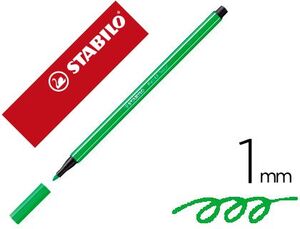Rotulador Stabilo Acuarelable Pen 68 Verde Fluorescente 1 mm