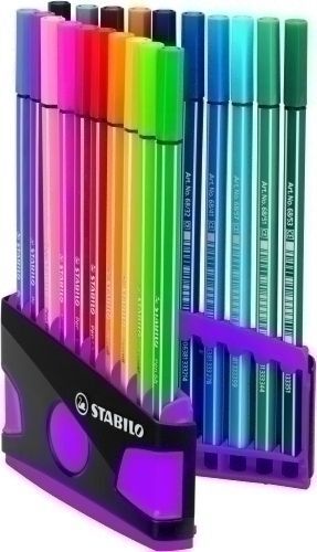 Rotulador Fibra Stabilo Pen 68 Color Parade Antracita/rosa Estuche de 20