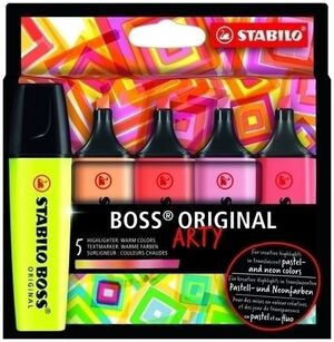 Marcador Fluor Stabilo Boss 70 Arty Line Colores Calidos Estuche de 5