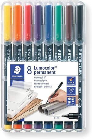 Estuche 8 rotuladores STAEDTLER 31-S wp8 Lumocolor permanent art - Fieltro  - Los mejores precios