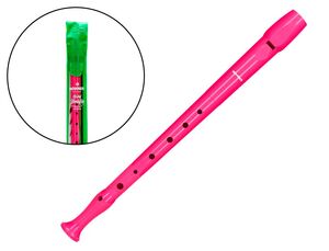 Flauta Hohner 9508 Rosa/funda Verde Transparente
