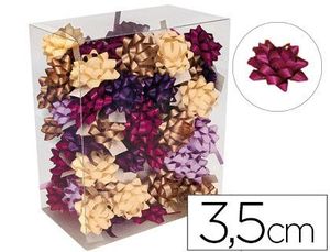 Lazos Fantasia Adhesivos 3,5Cm Diametro Colores Pasteles Caja de 75 Unidades