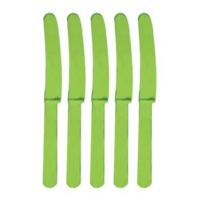 Cuchillos Plástico Verde Lima Paquete 10 uds.