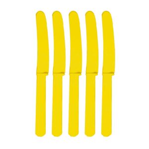 Cuchillos Plástico Amarillo Paquete 10 uds.
