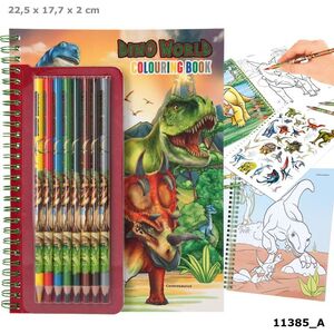 Libro de Colorear Dino World con Lapices de Colores