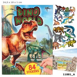 Cuaderno Dino World con Pegatinas en Relieve