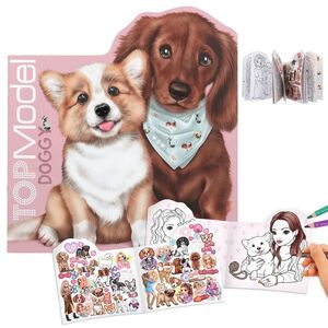 Libro Colorear Doggy Topmodel Kitty And Doggy